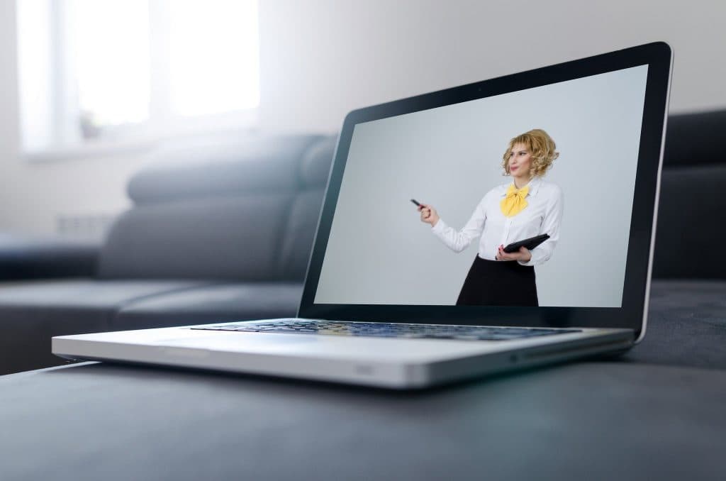 A lady providing an online consultation services