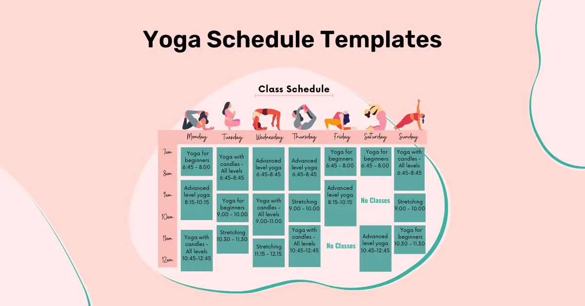 Yoga Class Plan Template New Class Schedule Template 36 Free Word