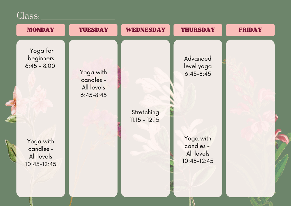 Create a Yoga Schedule: Plan Your Yoga Classes Like a Pro [Free