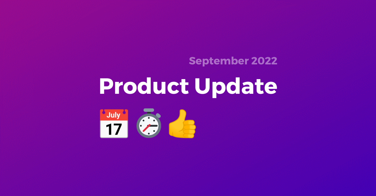 Product Update New in September
